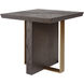 Lars 23.75 X 23.75 inch Espresso / Antique Brass Side Table